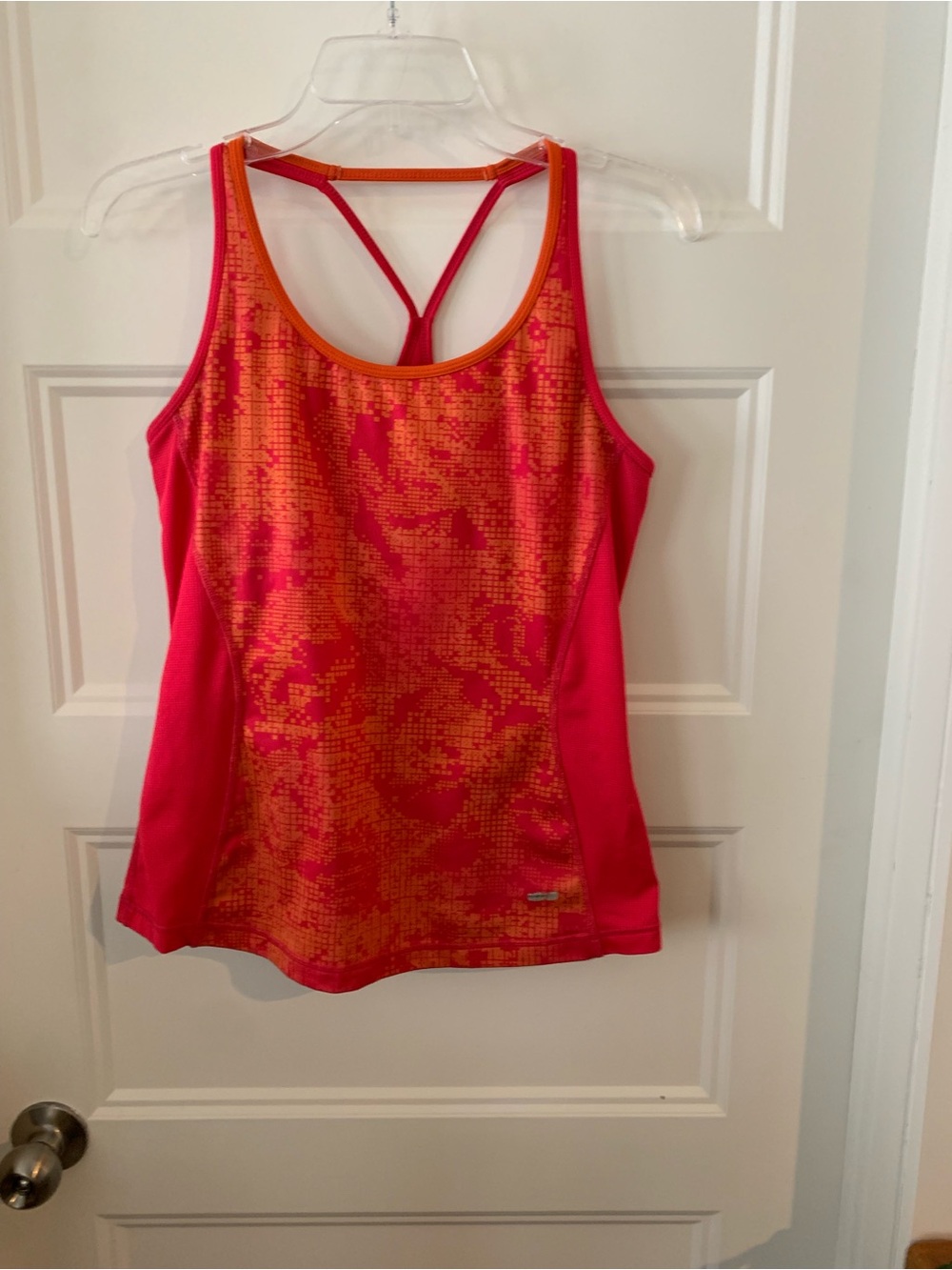 Athletic works , Bright Pink & Orange Racerback Athletic Tank